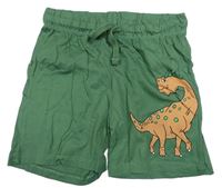 Zelené bavlněné kraťasy s dinosaurem H&M