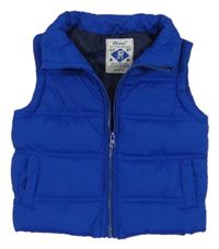 Tmavomodrá šusťáková zateplená vesta s nápisem zn. Rebel