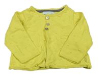 Žlutý propínací svetr s 3D puntíky Obaibi