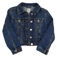 Tmavomodrá crop riflová bunda Denim Co.