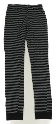 Černo-šedé pruhované spodní kalhoty Dognose