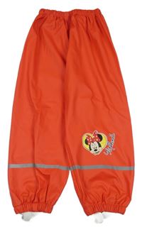 Červené voděodolné kalhoty s Minnie Disney