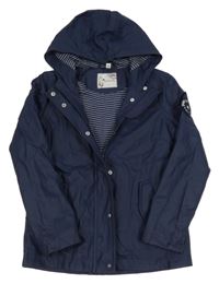 Tmavomodrá voděodolná jarní bunda s kapucí Pocopiano
