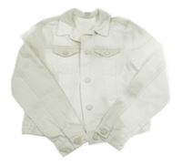 Bílá riflová crop bunda H&M