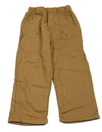 Hnědé plátěné kalhoty 