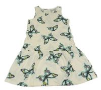 Smetanové šaty s motýlky H&M