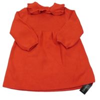 Nové - Červené úpletové šaty s límečkem Dunnes 