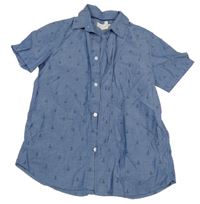 Modrá košile s kotvami H&M