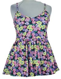 Dámský kytičkovaný peplum top George 