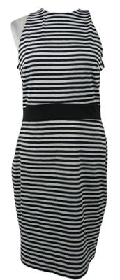 Dámské černo-bílé pruhované šaty H&M