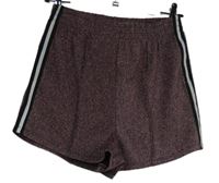 Dámské růžové třpytivé kraťasy s pruhy 