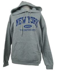 Pánská šedá mikina s nápisem a kapucí Shein