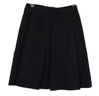 Dámská černá melírovaná vlněná sukně Betty Jackson 