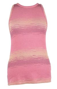 Dámský růžový žebrovaný úpletový top TU 