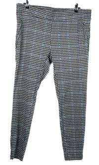 Dámské černo-bílo-modré vzorované tregíny Janina 