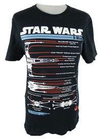Pánské černé tričko s potiskem Star Wars 