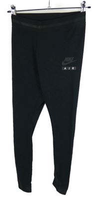 Dámské černé sportovní funkční legíny s logem Nike 