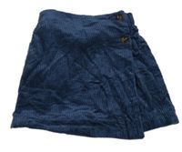 Tmavomodrá manšestrová sukně Dunnes