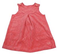 Růžové sametové šaty s puntíky Debenhams