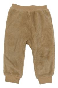 Béžové chlupaté domácí kalhoty Pekkle