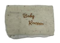 Světlebéžová čelenka s nápisem