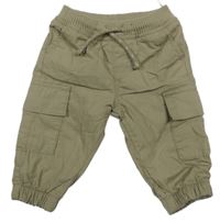 Béžové plátěné podšité cargo kalhoty C&A