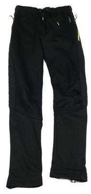 Černé sportovní kalhoty s logem Kipsta 