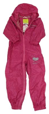 Rubínová šusťáková nepromokavá kombinéza s kapucí Regatta