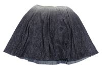 Šedo-tmavomodrá třpytivá plisovaná sukně Next