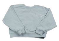 Světlemodrá crop mikina s nápisem Matalan