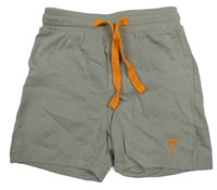 Khaki-oranžové teplákové kraťasy s palmou H&M