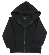 Černá propínací mikina s kapucí Primark