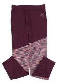 Vínovo-barevné sportovní legíny Yigga