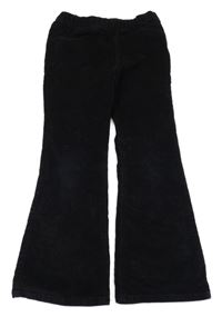 Černé manšestrové flare kalhoty H&M