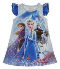 Modrá noční košile s Annou a Elsou