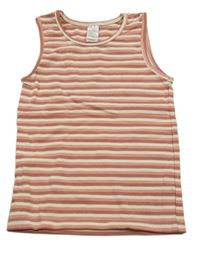 Růžovo-bílý pruhovaný top Topomini