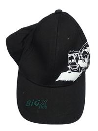 Černá kšiltovka s bagrem 