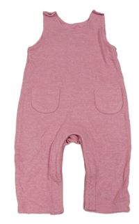 Růžové úpletové laclové tepláky M&S