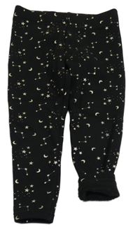 Černé zateplené legíny s hvězdami Primark