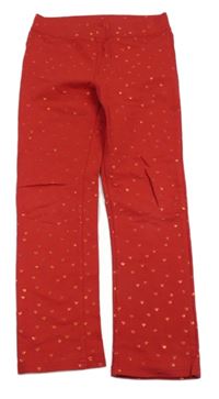 Červené tregíny se srdíčky H&M