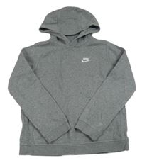 Šedá mikina s kapucí Nike
