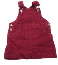 Malinové manšestrové podšité laclové šaty Impidimpi