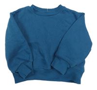 Petrolejová mikina s výšivkou 