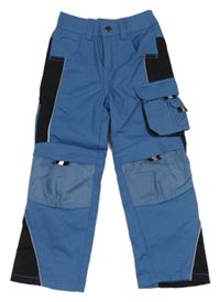 Modro-černé outdoorové kalhoty s kapsami Active Touch
