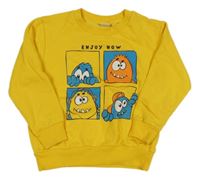 Žlutá mikina s příšerkami Lc waikiki