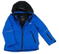 Safírovo-černá šusťáková lyžařská bunda s kapucí C&A