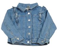 Světlemodrá riflová bunda s volánky TU