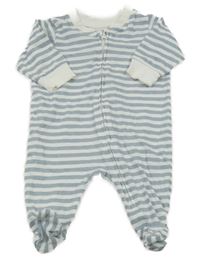 Bílo-šedý pruhovaný overal H&M