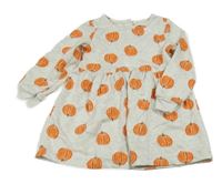 Šedé lehké teplákové šaty s dýněmi Carter's