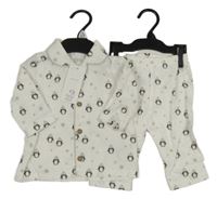 Nové - bílé pyžamo s tučňáky F&F